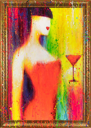 Abstrakte Acrylkunst Figur bunt Struktur Leinwandbild