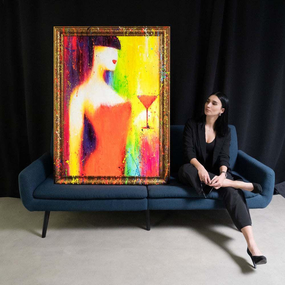 Abstrakte Figur Leinwandbild Acryl moderne Wandkunst