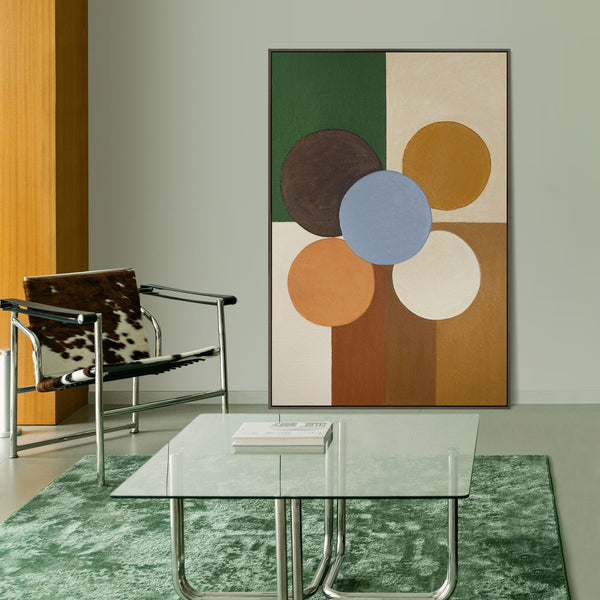 Abstrakte geometrische Wandkunst mit Kreisen modern