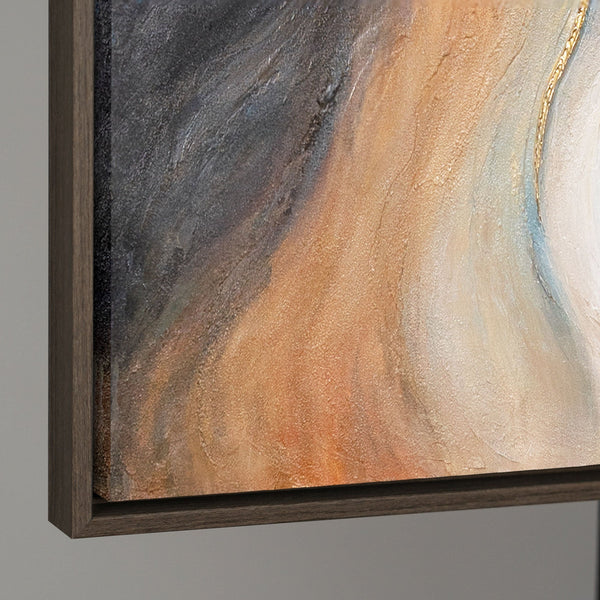 Abstrakte Kunst mit Bewegung und Tiefe