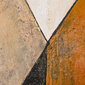 Abstrakte Kunst ocker beige Strukturmalerei