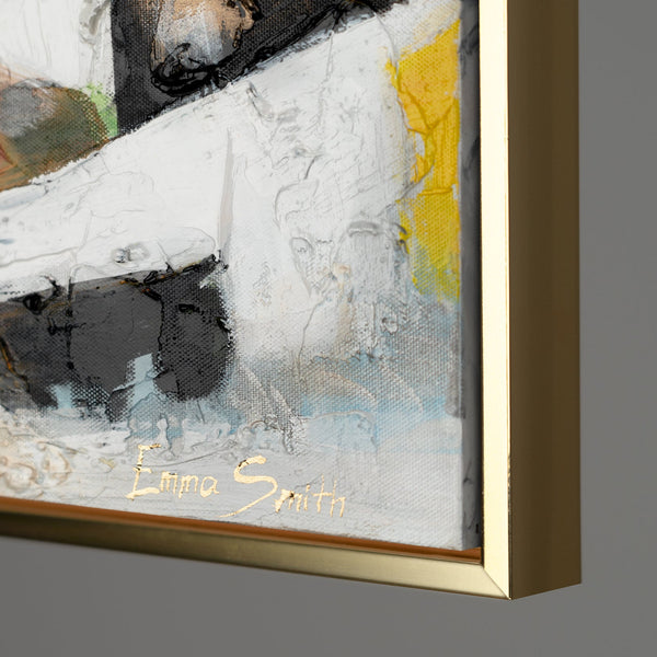 Abstrakte Stadtlandschaft Acrylbild moderne Kunst Wandbild