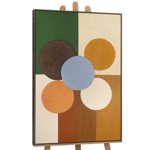 Abstrakte Wanddeko geometrisch handgemaltes Bild