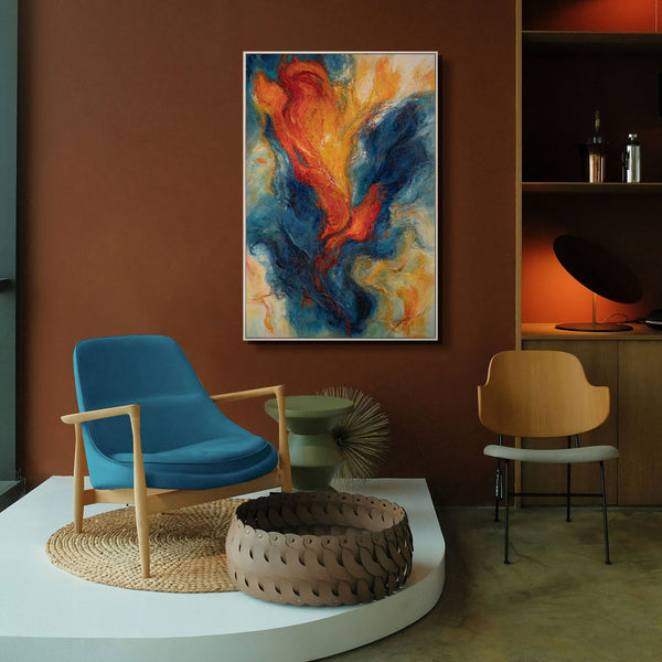 Abstrakte Wandkunst bunt modern auf Leinwand