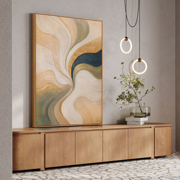 Abstrakte Wandkunst handgemalt organische Formen