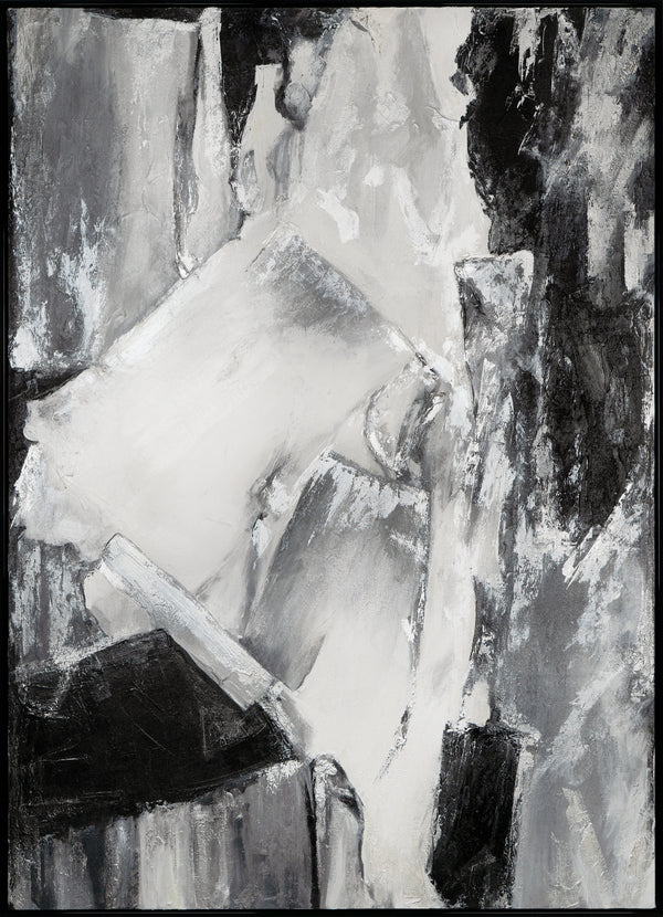 Acryl Leinwandbild Schwarz Weiß minimalistische Wandkunst