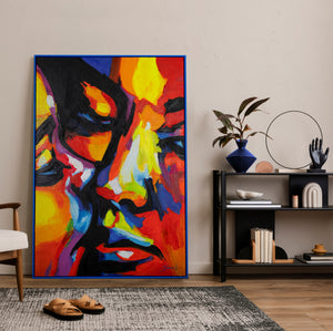 Acryl Wandbild Abstrakt Porträt Kunstwerk