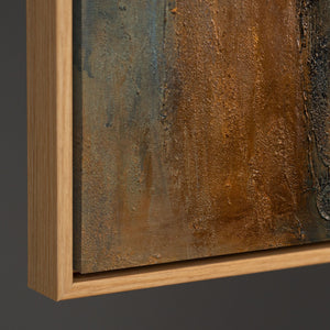 Acrylkunst gold blau Strukturmalerei