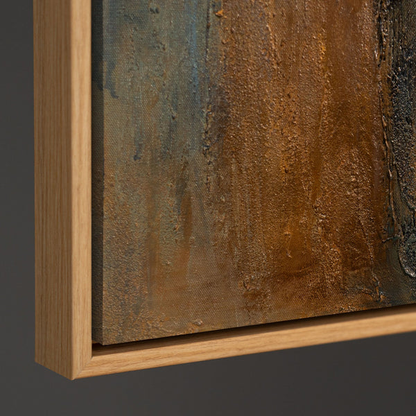 Acrylkunst gold blau Strukturmalerei