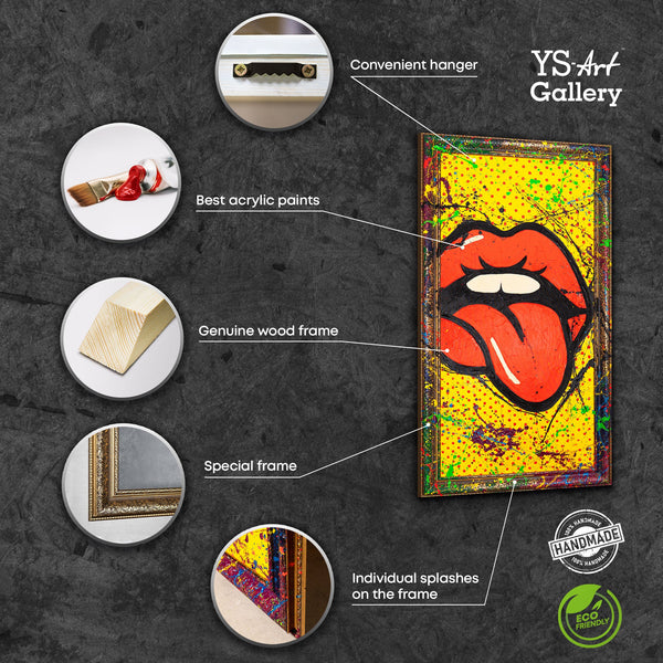 Acrylkunst auf Leinwand Handgemalt