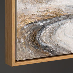 Acrylmalerei gold beige modern