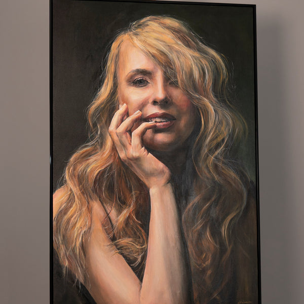 Acrylmalerei Porträt Frau handgemaltes Leinwandbild Deko