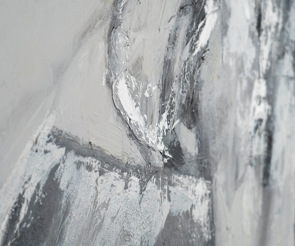 Acrylmalerei Schwarz Weiß strukturierte Fläche Detail Kunst