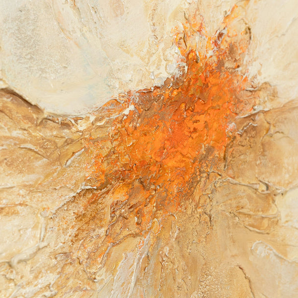 Acrylmalerei Strukturmalerei Orange Akzent