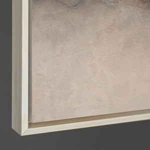 Kantenansicht strukturierte Leinwand beige grau