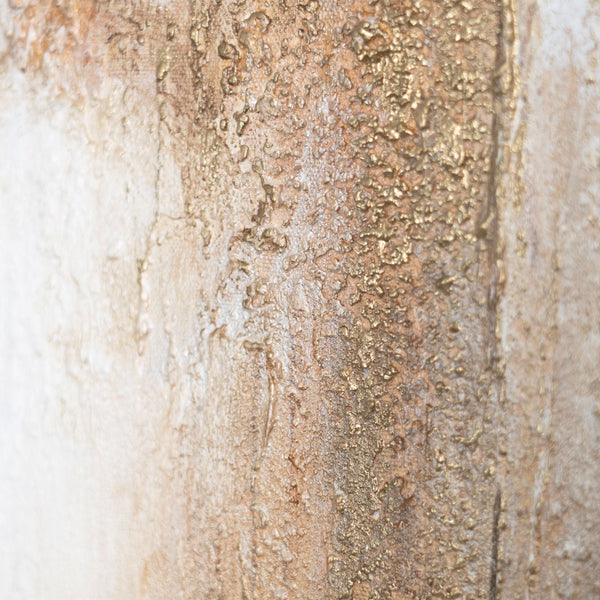 Detailansicht Acrylstruktur beige goldene Kunst