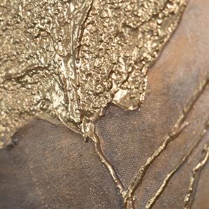 Detailansicht Reliefkunst gold modern