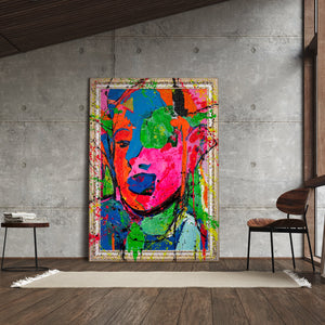 Farbenfrohe Acrylkunst Auf Leinwand