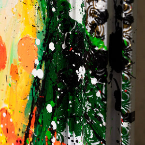 Grüne und schwarze Spritzer