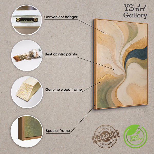 Handgemalte Acrylkunst Struktur und Tiefe