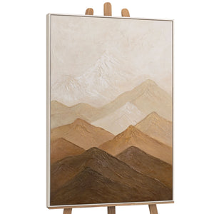 Handgemalte Wanddeko Landschaft braun beige
