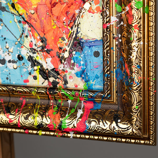 Handgemaltes Acrylbild Liebe farbenfroh moderne Wandkunst