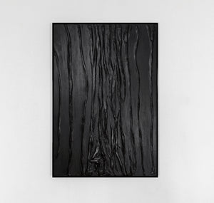 Handgemaltes Acrylbild Schwarz Struktur Minimal