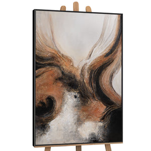 Handgemaltes Leinwandbild abstrakte Schwarz Gold Kunst