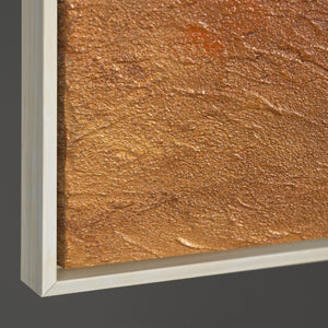 Kantenansicht Leinwand braun orange Struktur