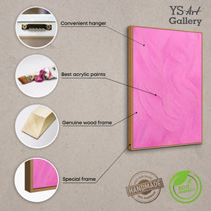 Kantenansicht Leinwand pink Strukturmalerei