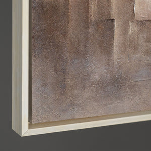 Kantenansicht Leinwandbild Beige Grau