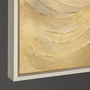 Kantenansicht Leinwandbild gold beige