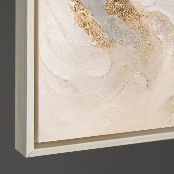 Kantenansicht Leinwandbild Gold Detail