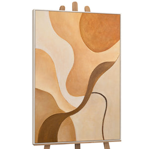 Handgemaltes Leinwandbild abstrakt beige braun