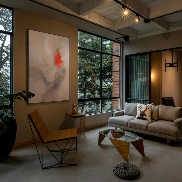 Moderne Wanddeko mit Abstraktion