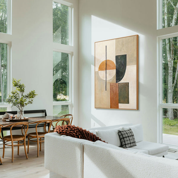 Moderne Wanddeko mit Struktur und Tiefe