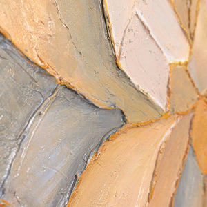 Nahaufnahme Struktur handgemalte Blumen