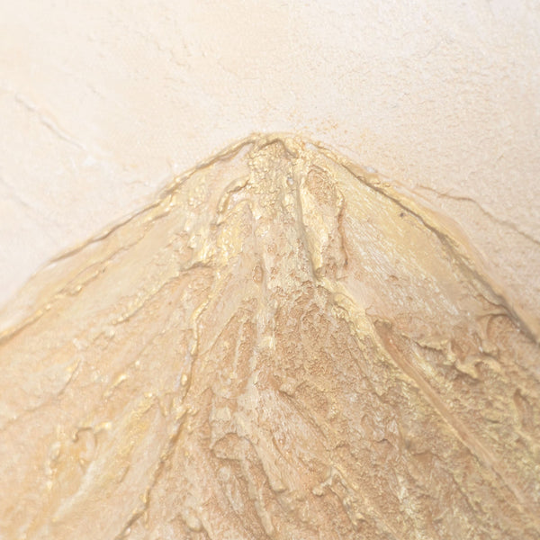 Nahaufnahme Textur moderne Wandkunst beige