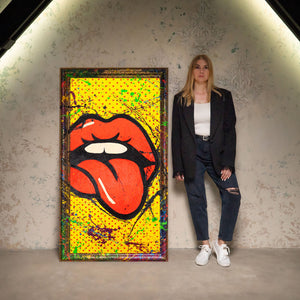 Pop Art Leinwandbild Lippen Motiv