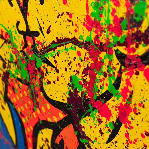 Pop Art Painting Mit Textur Detail