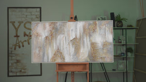 Handgemalte bilder acryl abstrakt mit blattgold "Philosophie"