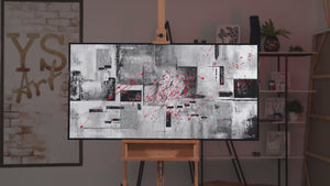 Abstrakt malen Acryl "Courage Wandkunst