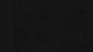 Blumenbilder malen auf leinwand acryl "Schnee Lotus" 100x100cm