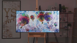 Moderne malerei in acryl "Freiflug"