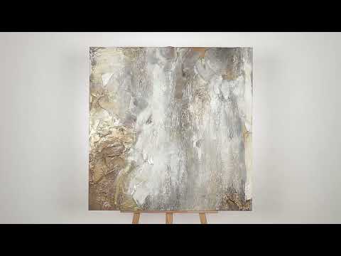 Abstrakte handgemalte leinwandbilder "Weisheit" 100x100 cm