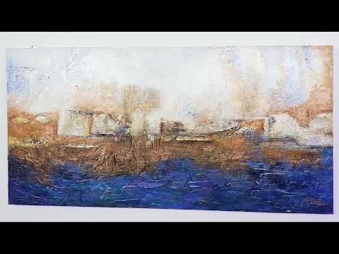 Abstrakte Kunst für das Wohnzimmer "Marine"