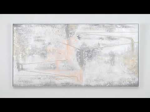 Handgemalte acrylbilder auf leinwand "goldene Schleife"