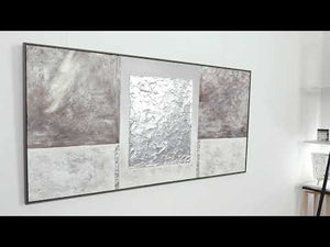 Handgemalte Strukturkunst Grau Weiss Acryl auf Leinwand