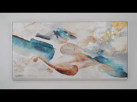 Moderne abstrakte Kunst – Zeitgenössisches Acrylbild auf Leinwand