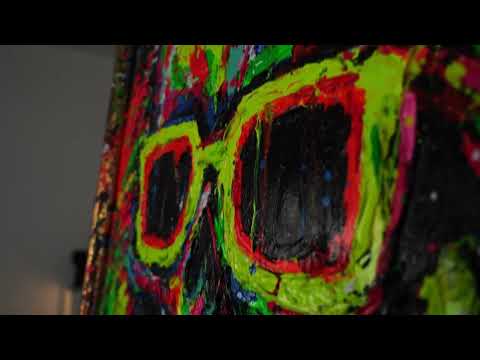 Abstraktes Portrait Acrylmalerei